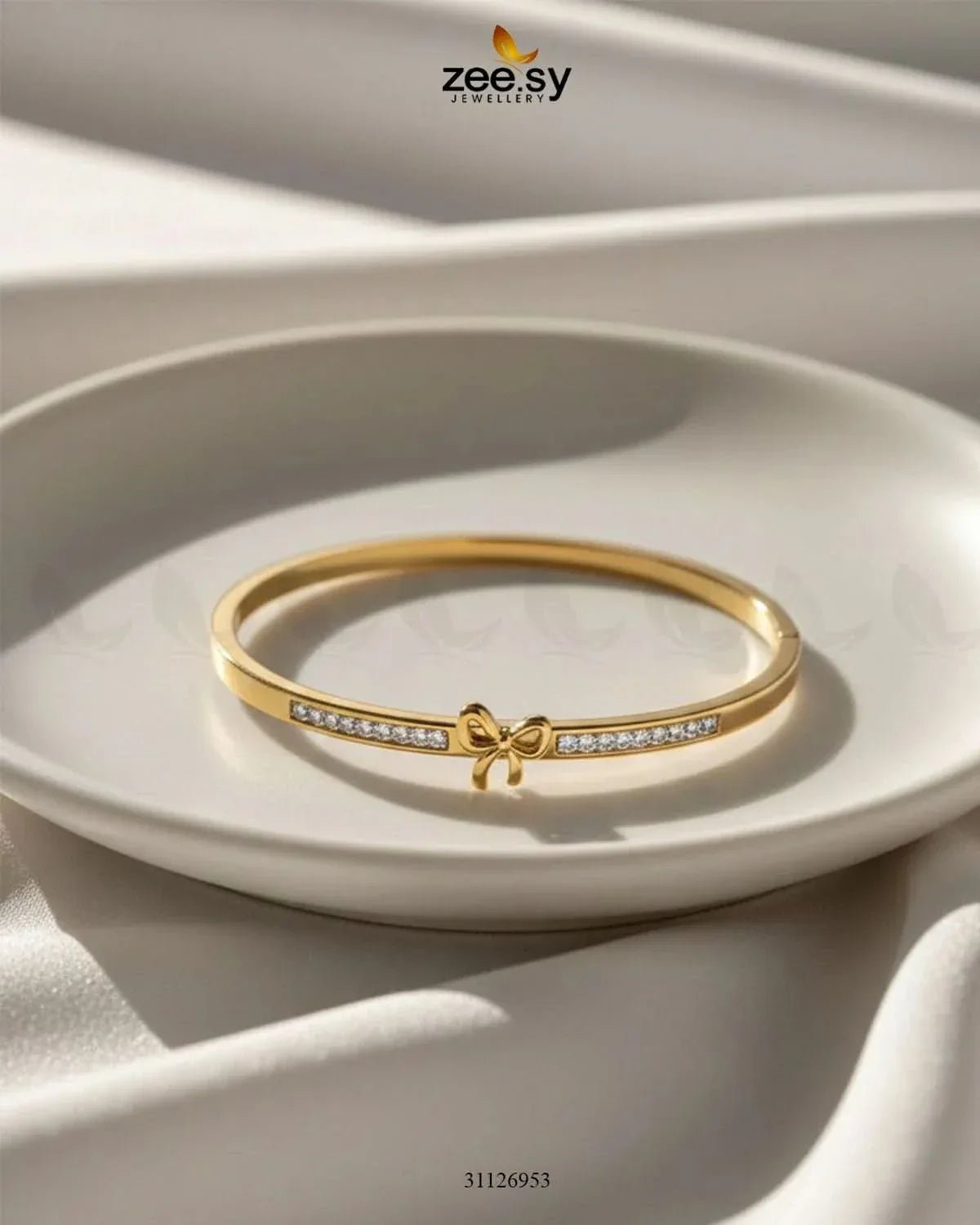 Bella Ribbon Bow Cluster Bracelet Bracelet - Zeesy Jewellery Pakistan | Premium Artificial & Imitation Jewellery