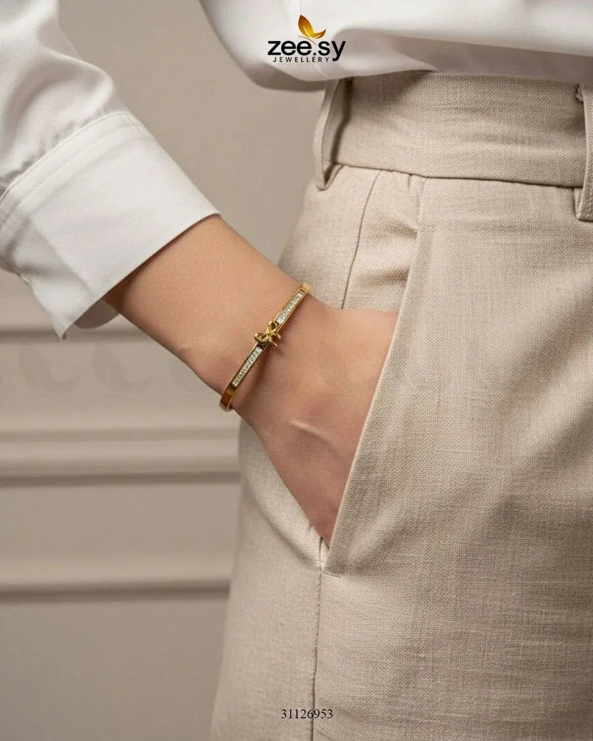 Bella Ribbon Bow Cluster Bracelet Bracelet - Zeesy Jewellery Pakistan | Premium Artificial & Imitation Jewellery