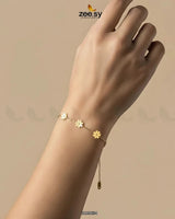 Chic Floral Station Bracelet Bracelet - Zeesy Jewellery Pakistan | Premium Artificial & Imitation Jewellery