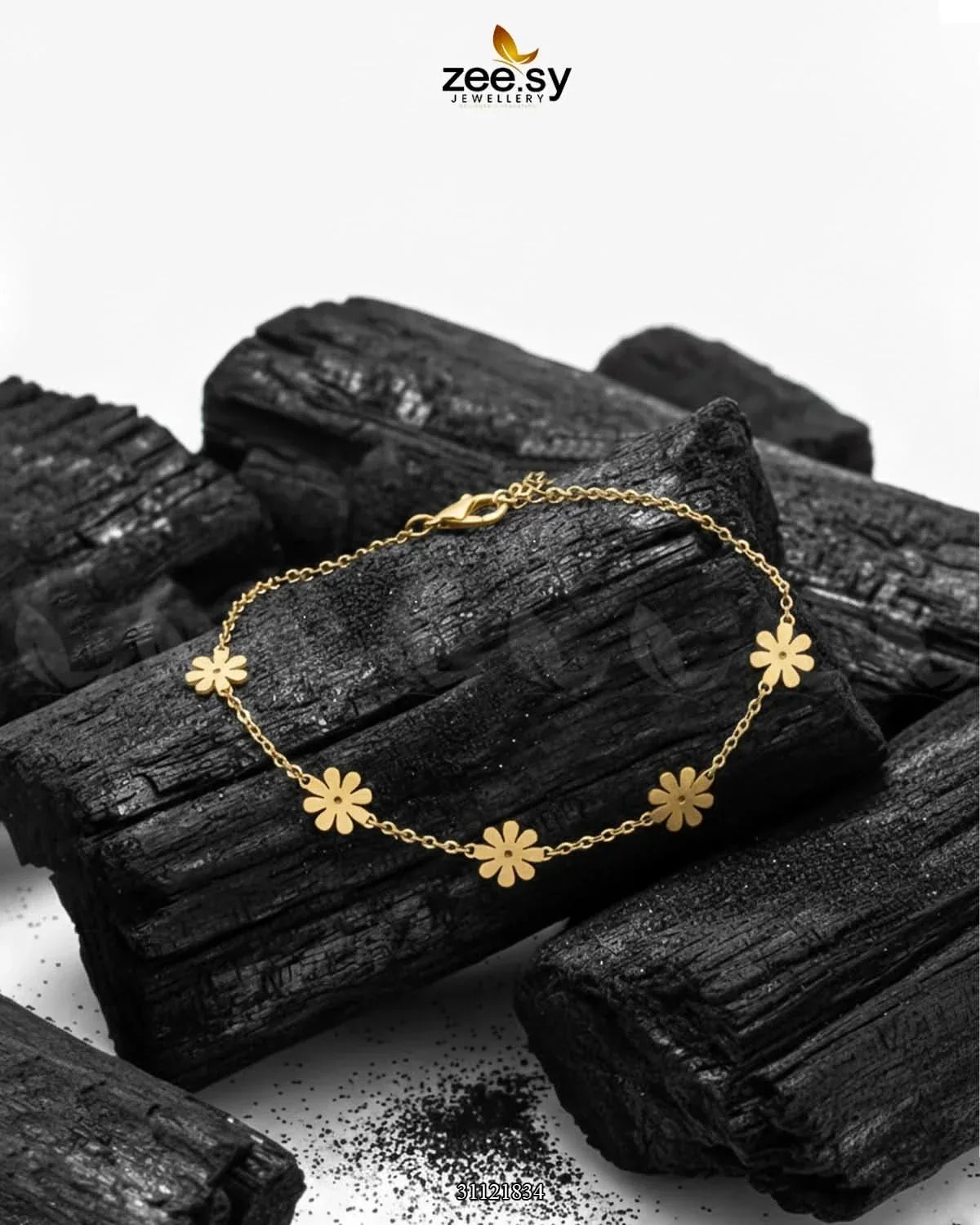 Chic Floral Station Bracelet Bracelet - Zeesy Jewellery Pakistan | Premium Artificial & Imitation Jewellery