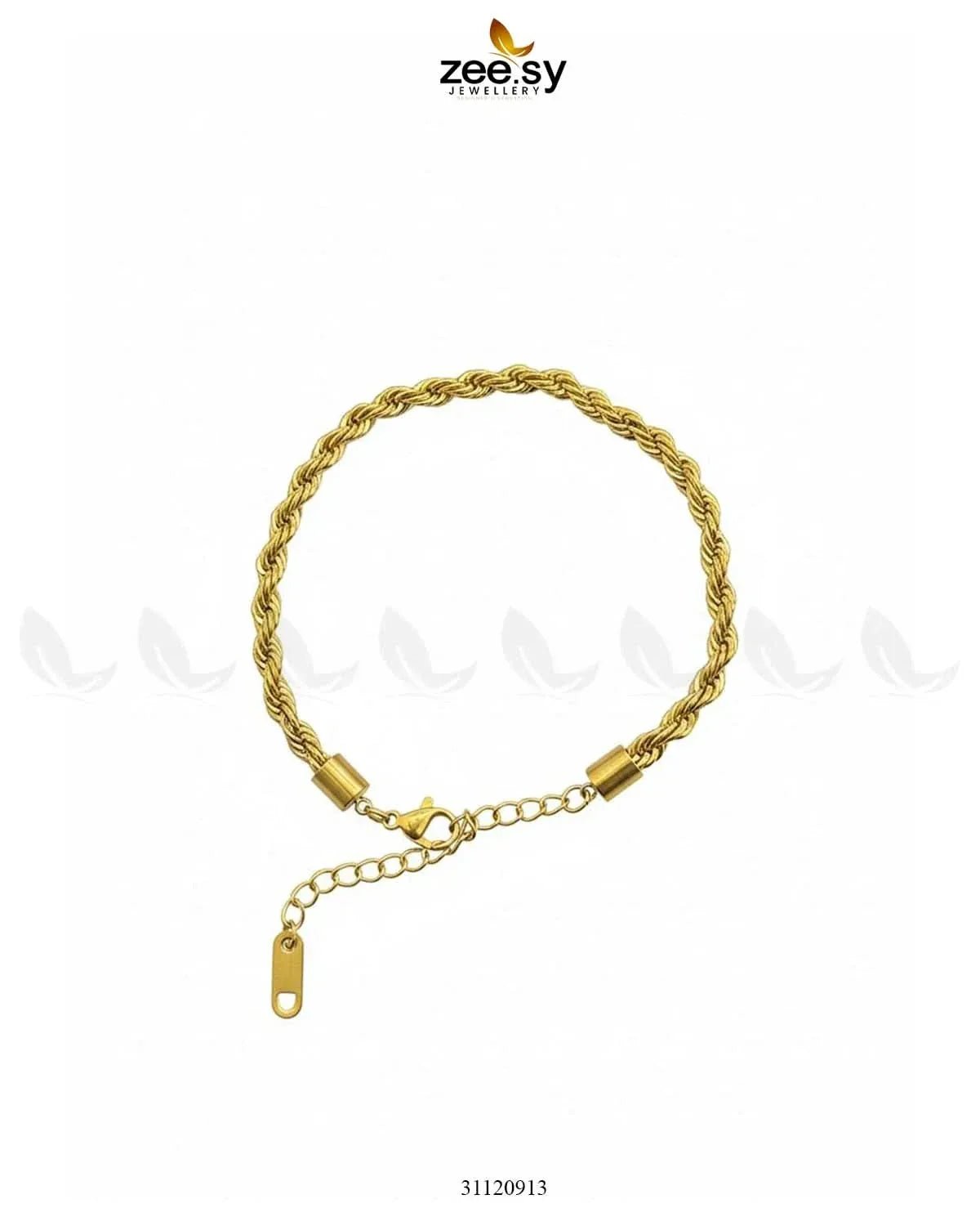 Classic Gold Twisted Rope Bracelet Bracelet - Zeesy Jewellery Pakistan | Premium Artificial & Imitation Jewellery