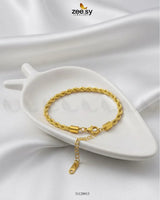 Classic Gold Twisted Rope Bracelet Bracelet - Zeesy Jewellery Pakistan | Premium Artificial & Imitation Jewellery
