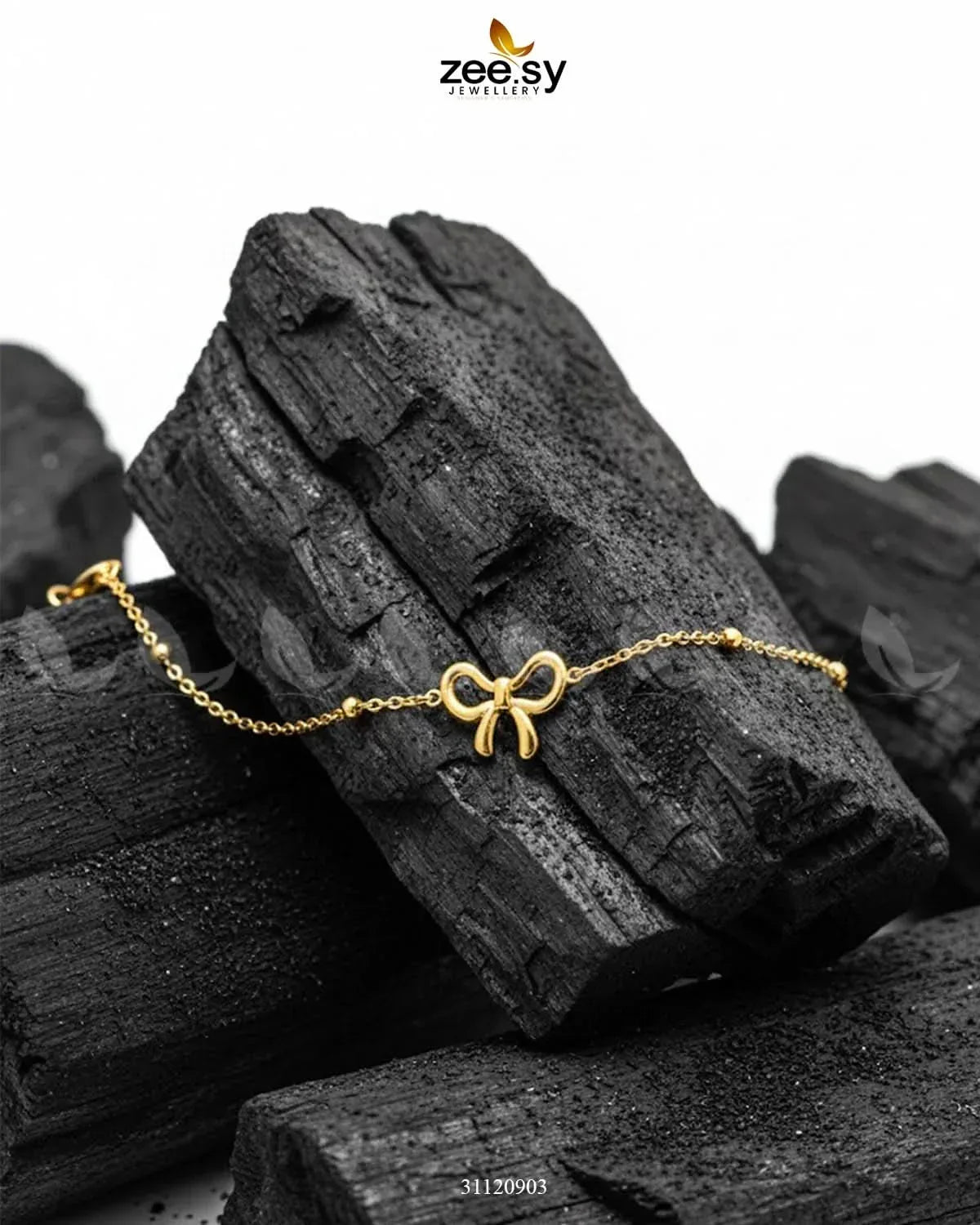 Delicate Ribbon Bow Charm Bracelet | Zeesy.pk