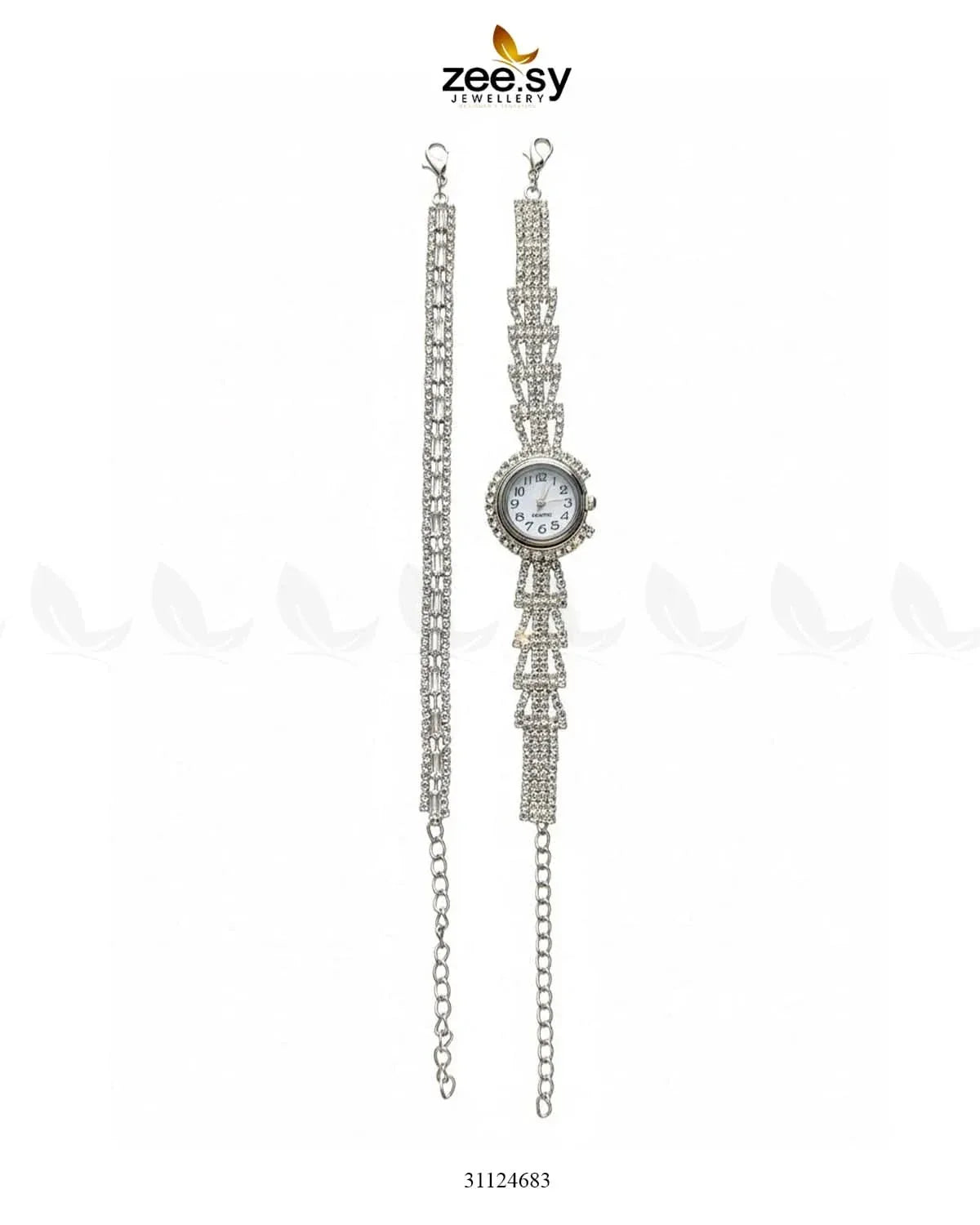 Elegant Cluster Bracelet Watch Bracelet - Zeesy Jewellery Pakistan | Premium Artificial & Imitation Jewellery