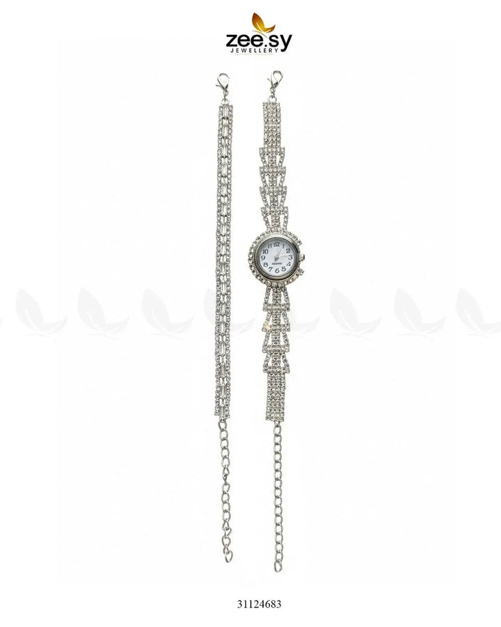 Elegant Cluster Bracelet Watch Bracelet - Zeesy Jewellery Pakistan | Premium Artificial & Imitation Jewellery