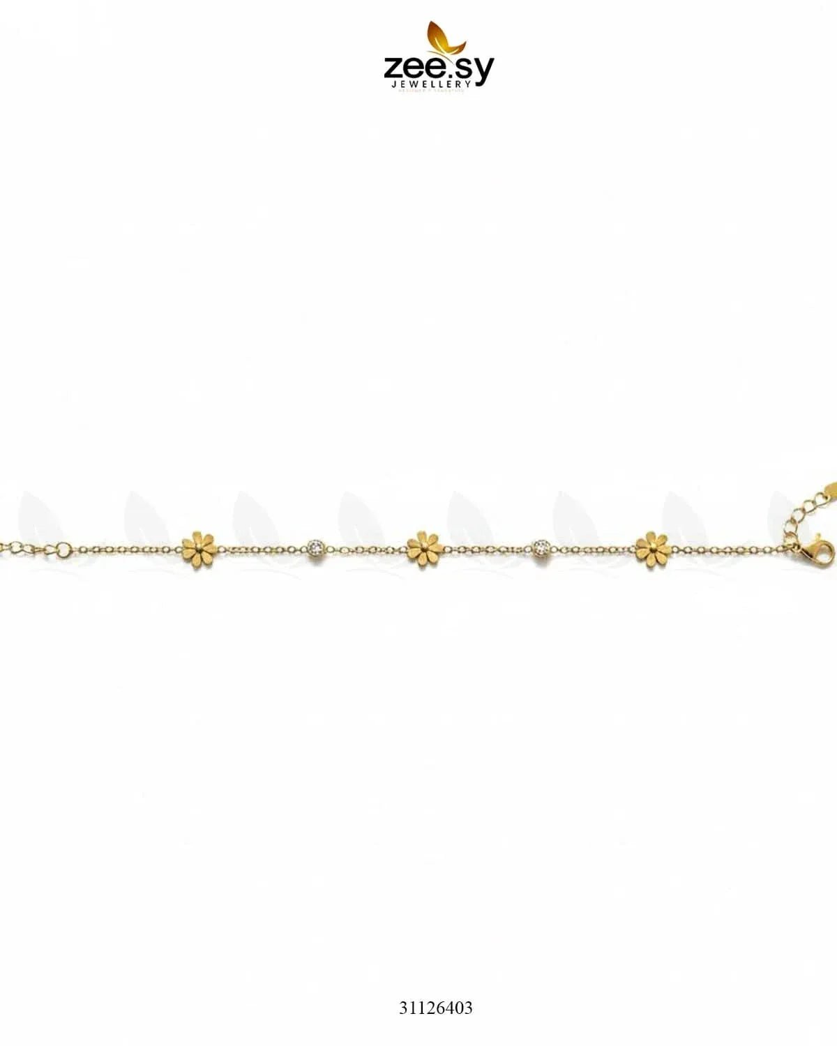 Floral Tiny Dangle Bracelet Bracelet - Zeesy Jewellery Pakistan | Premium Artificial & Imitation Jewellery