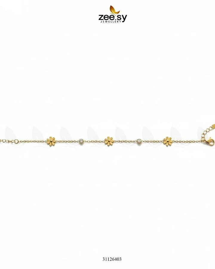 Floral Tiny Dangle Bracelet Bracelet - Zeesy Jewellery Pakistan | Premium Artificial & Imitation Jewellery