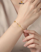 Floral Tiny Dangle Bracelet Bracelet - Zeesy Jewellery Pakistan | Premium Artificial & Imitation Jewellery
