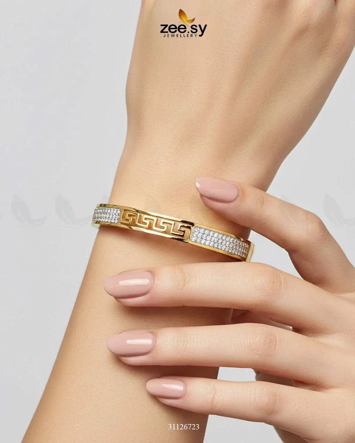 Geometric Pattern Cubic Zircon Bracelet Bracelet - Zeesy Jewellery Pakistan | Premium Artificial & Imitation Jewellery