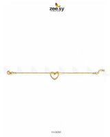 Hallow Curved Heart Bracelet Bracelet - Zeesy Jewellery Pakistan | Premium Artificial & Imitation Jewellery