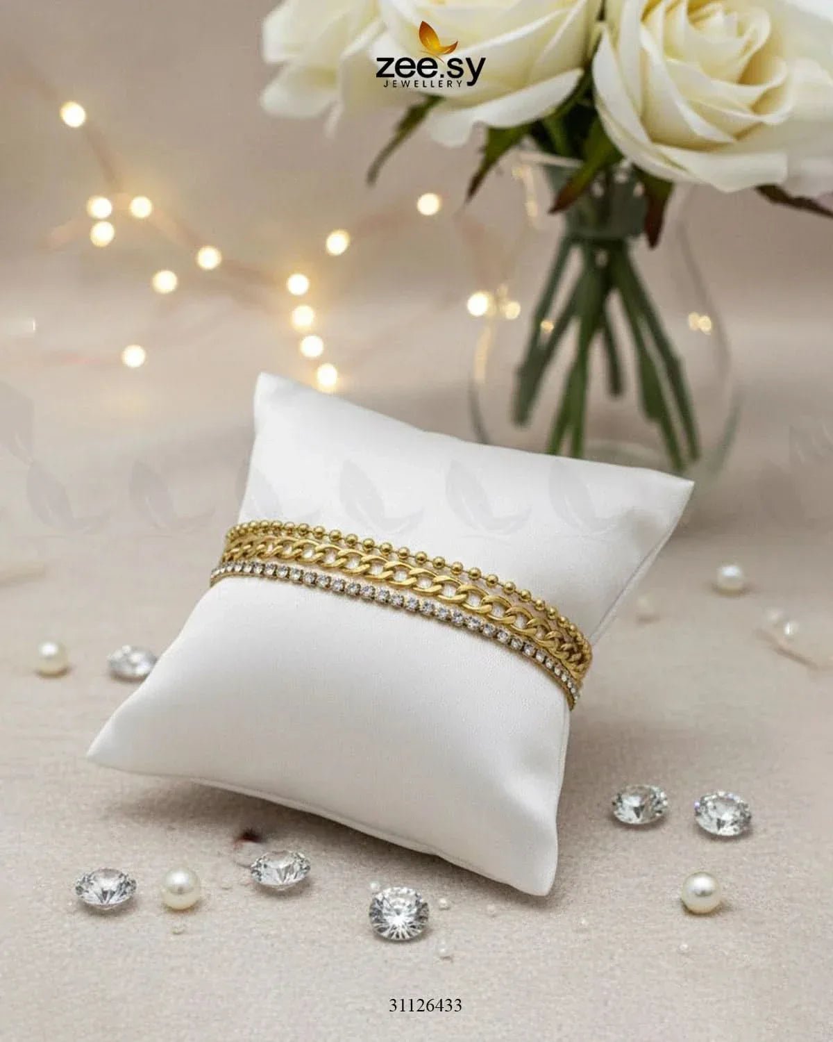 Triple Row Crystal Bracelet Bracelet - Zeesy Jewellery Pakistan | Premium Artificial & Imitation Jewellery