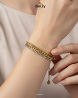 Triple Row Crystal Bracelet Bracelet - Zeesy Jewellery Pakistan | Premium Artificial & Imitation Jewellery