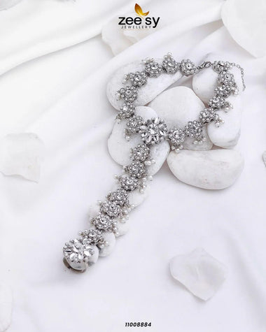 Royal Crystal Anja Bracelet Silver Bracelet - Zeesy Jewellery Pakistan | Premium Artificial & Imitation Jewellery