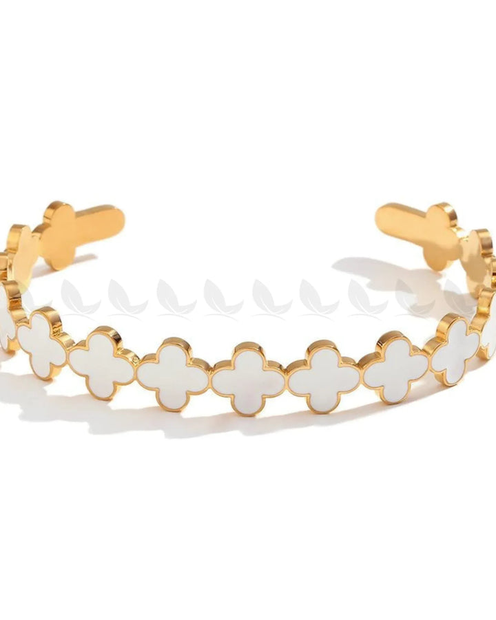 Crux Bracelet Golden White Bracelet - Zeesy Jewellery Pakistan | Premium Artificial & Imitation Jewellery