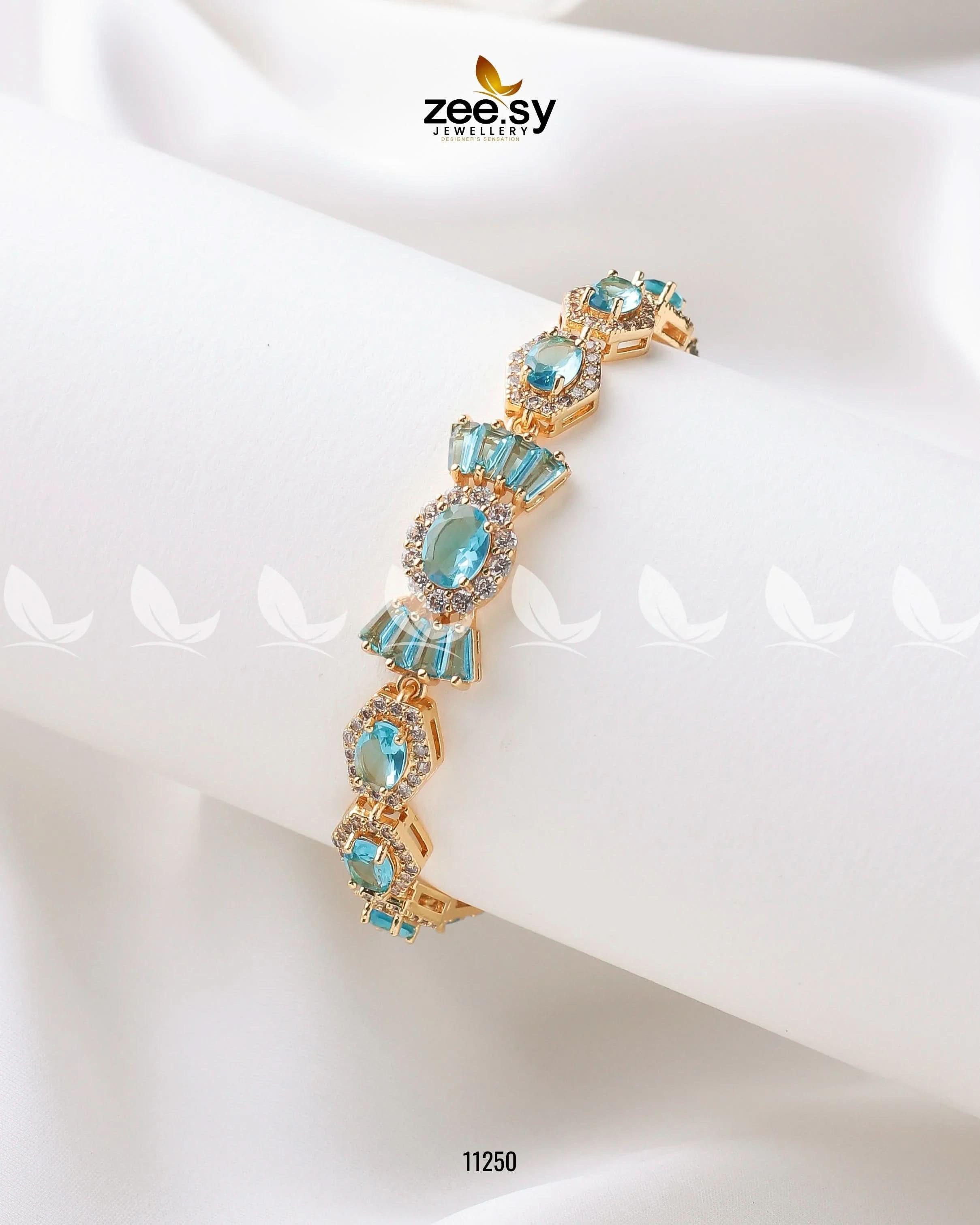 Mogra Bracelets Golden Feroza Bracelet - Zeesy Jewellery Pakistan | Premium Artificial & Imitation Jewellery