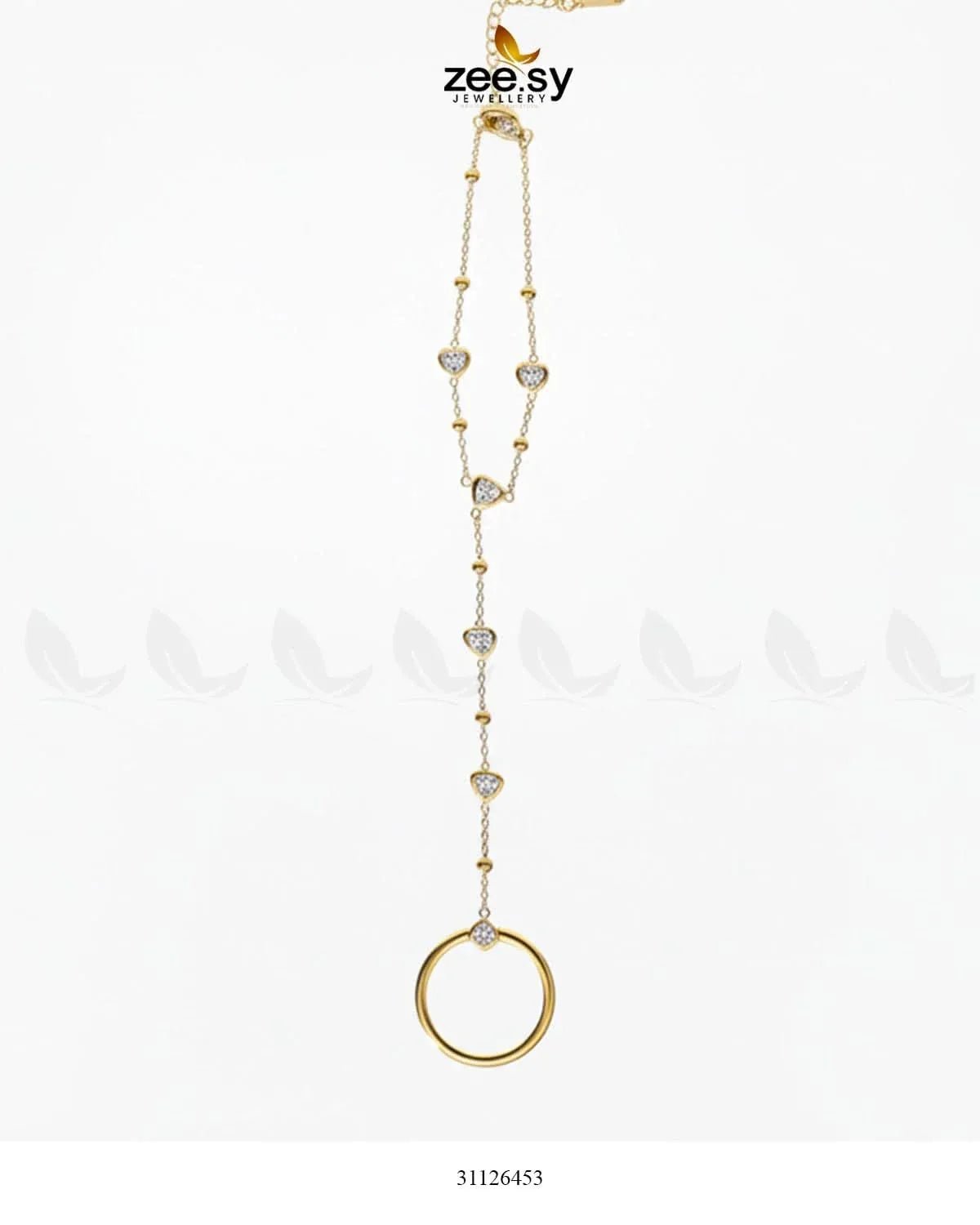 Bella Heart Ring Bracelet Bracelet - Zeesy Jewellery Pakistan | Premium Artificial & Imitation Jewellery