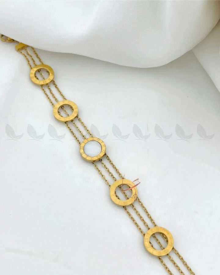 Tide Bracelet Golden White Bracelet - Zeesy Jewellery Pakistan | Premium Artificial & Imitation Jewellery