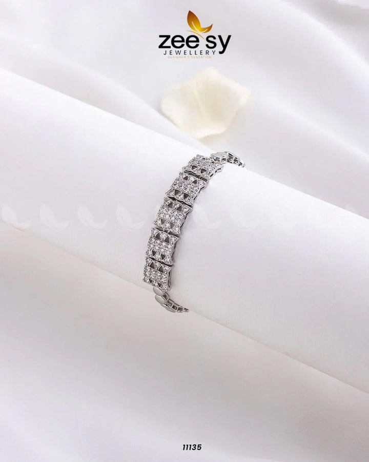 Blossom Crystal Luxury Bracelet Silver Bracelet - Zeesy Jewellery Pakistan | Premium Artificial & Imitation Jewellery