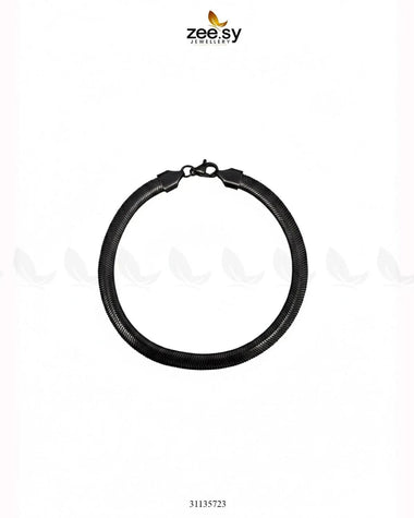 Classic Medium Herringbone Bracelet for Men Black Bracelet - Zeesy Jewellery Pakistan | Premium Artificial & Imitation Jewellery