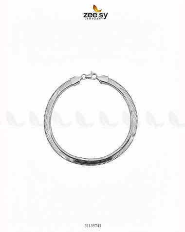 Classic Medium Herringbone Bracelet for Men Silver Bracelet - Zeesy Jewellery Pakistan | Premium Artificial & Imitation Jewellery