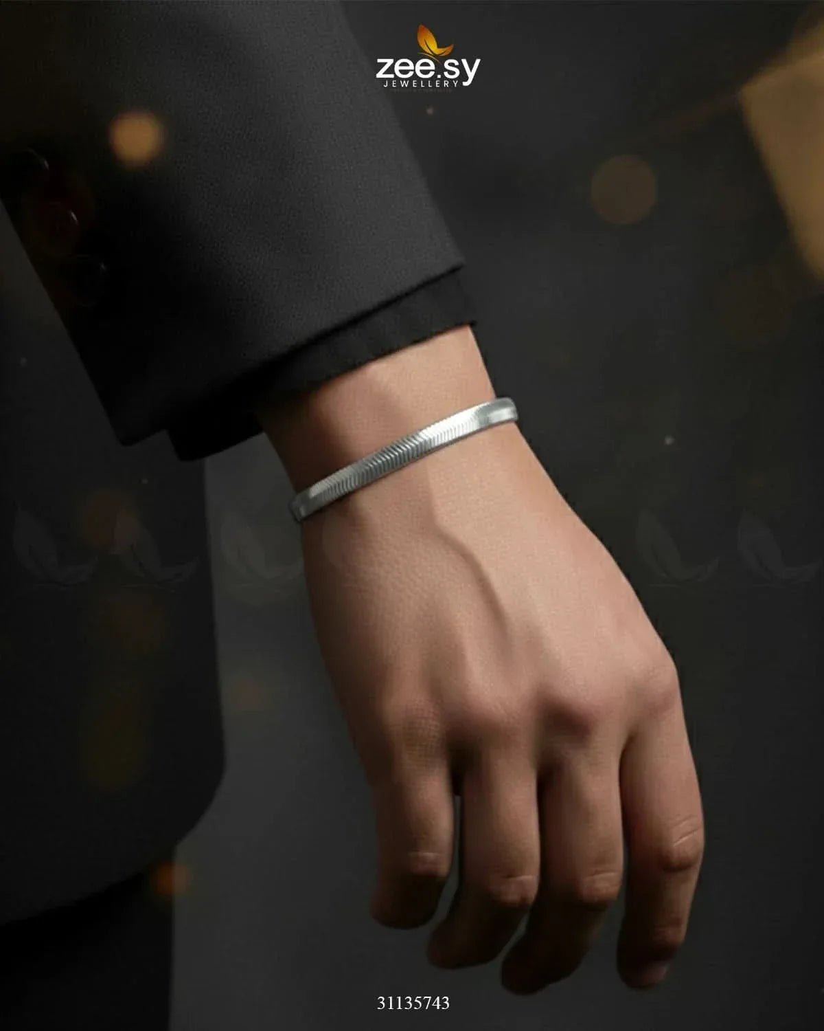 Classic Medium Herringbone Bracelet for Men Bracelet - Zeesy Jewellery Pakistan | Premium Artificial & Imitation Jewellery