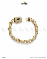 Grandeur Moissanite Charm Style Bracelet Golden Bracelet - Zeesy Jewellery Pakistan | Premium Artificial & Imitation Jewellery