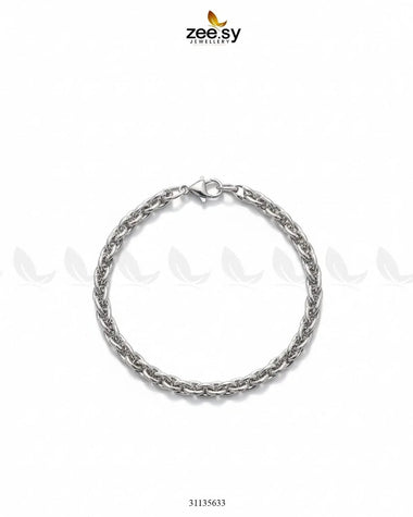 Midnight Bold Braided Bracelet for Men Silver Bracelet - Zeesy Jewellery Pakistan | Premium Artificial & Imitation Jewellery
