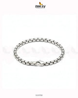 Mono Round Medium Box Bracelet for Men Silver Bracelet - Zeesy Jewellery Pakistan | Premium Artificial & Imitation Jewellery