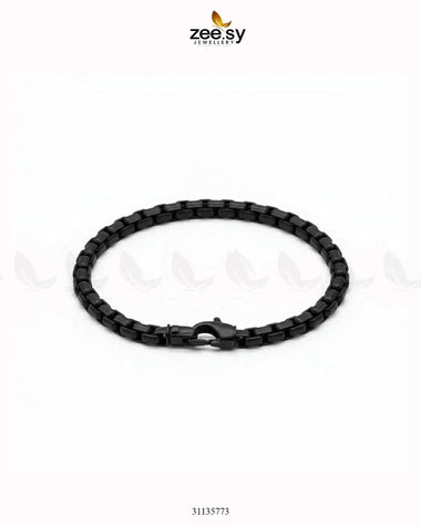 Mono Round Medium Box Bracelet for Men Black Bracelet - Zeesy Jewellery Pakistan | Premium Artificial & Imitation Jewellery