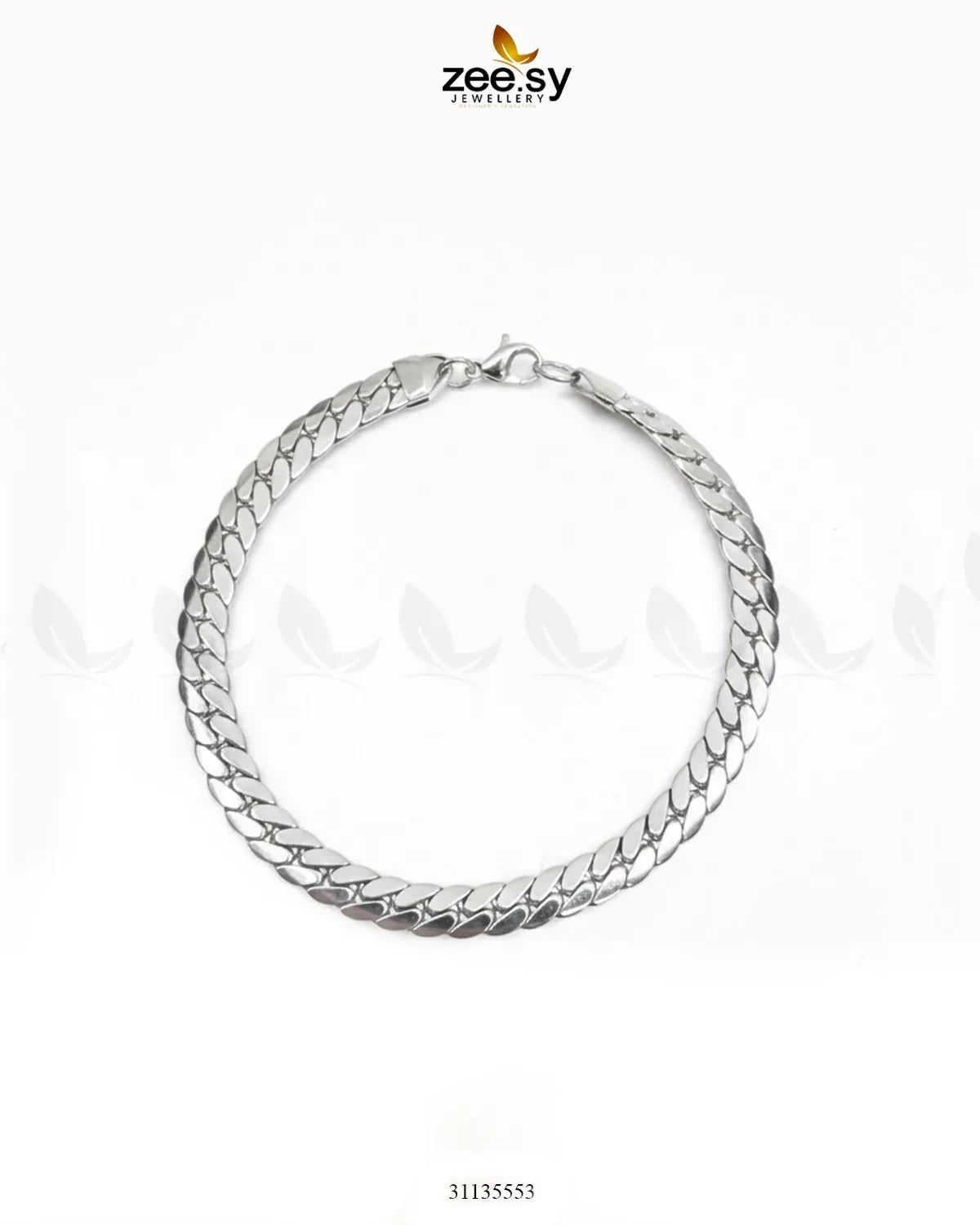 Moon Medium Lace Bracelet for Men Silver Bracelet - Zeesy Jewellery Pakistan | Premium Artificial & Imitation Jewellery