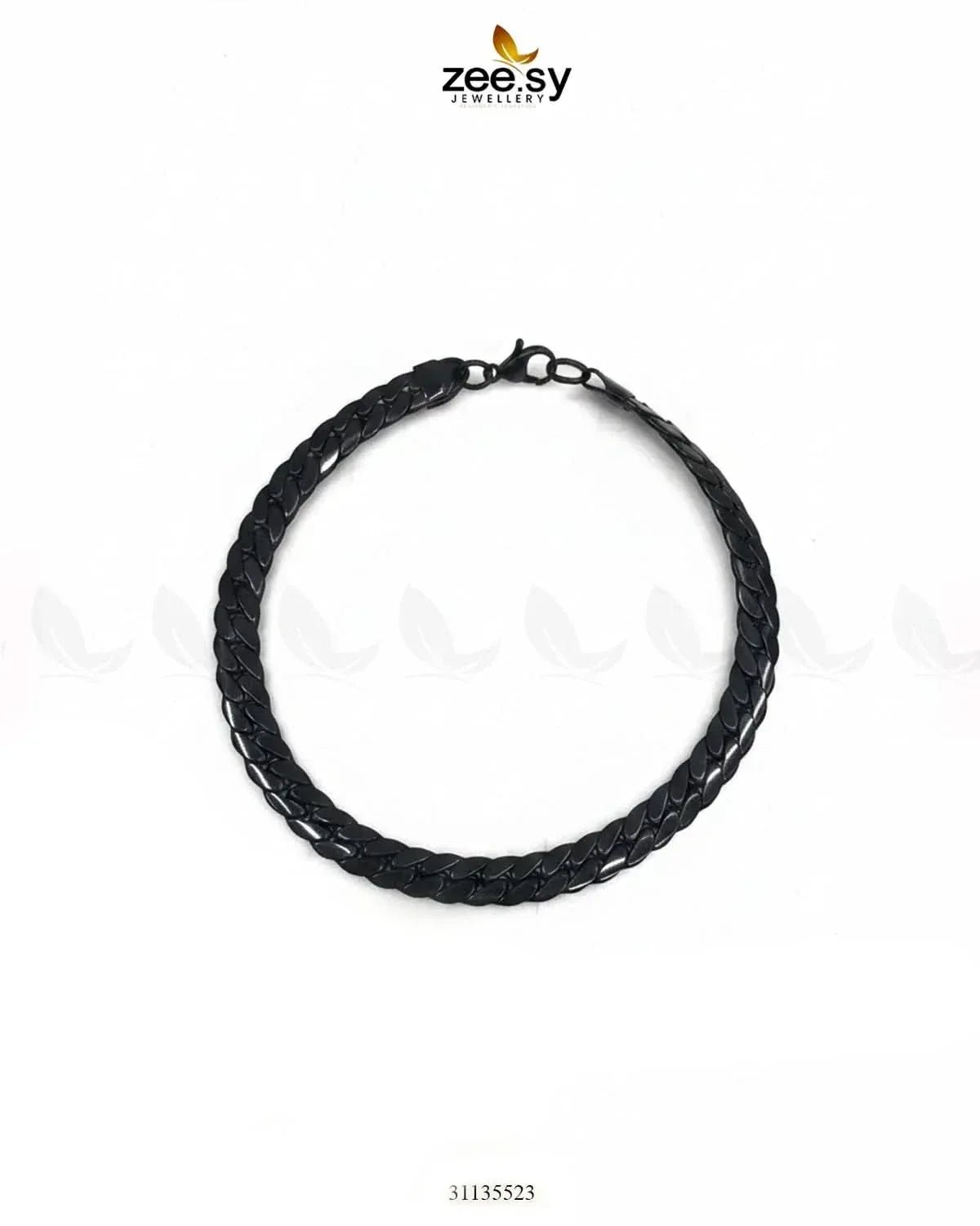 Moon Medium Lace Bracelet for Men Black Bracelet - Zeesy Jewellery Pakistan | Premium Artificial & Imitation Jewellery