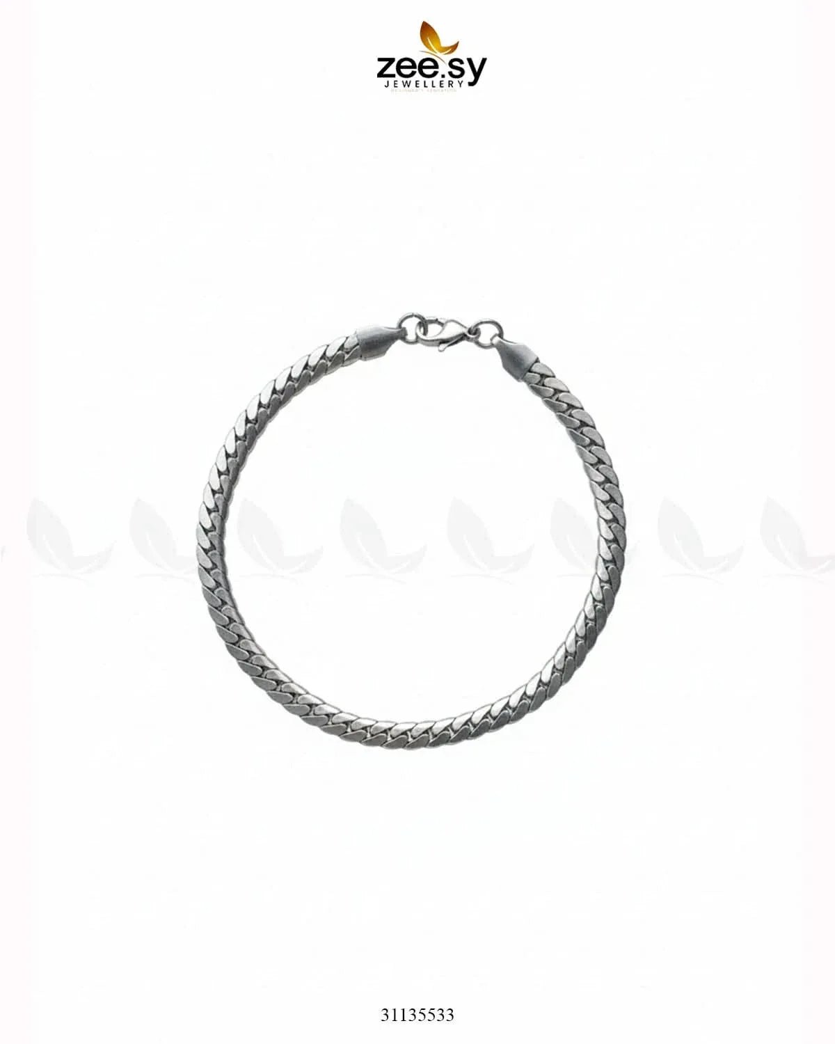 Moon Small Lace Bracelet for Men Silver Bracelet - Zeesy Jewellery Pakistan | Premium Artificial & Imitation Jewellery