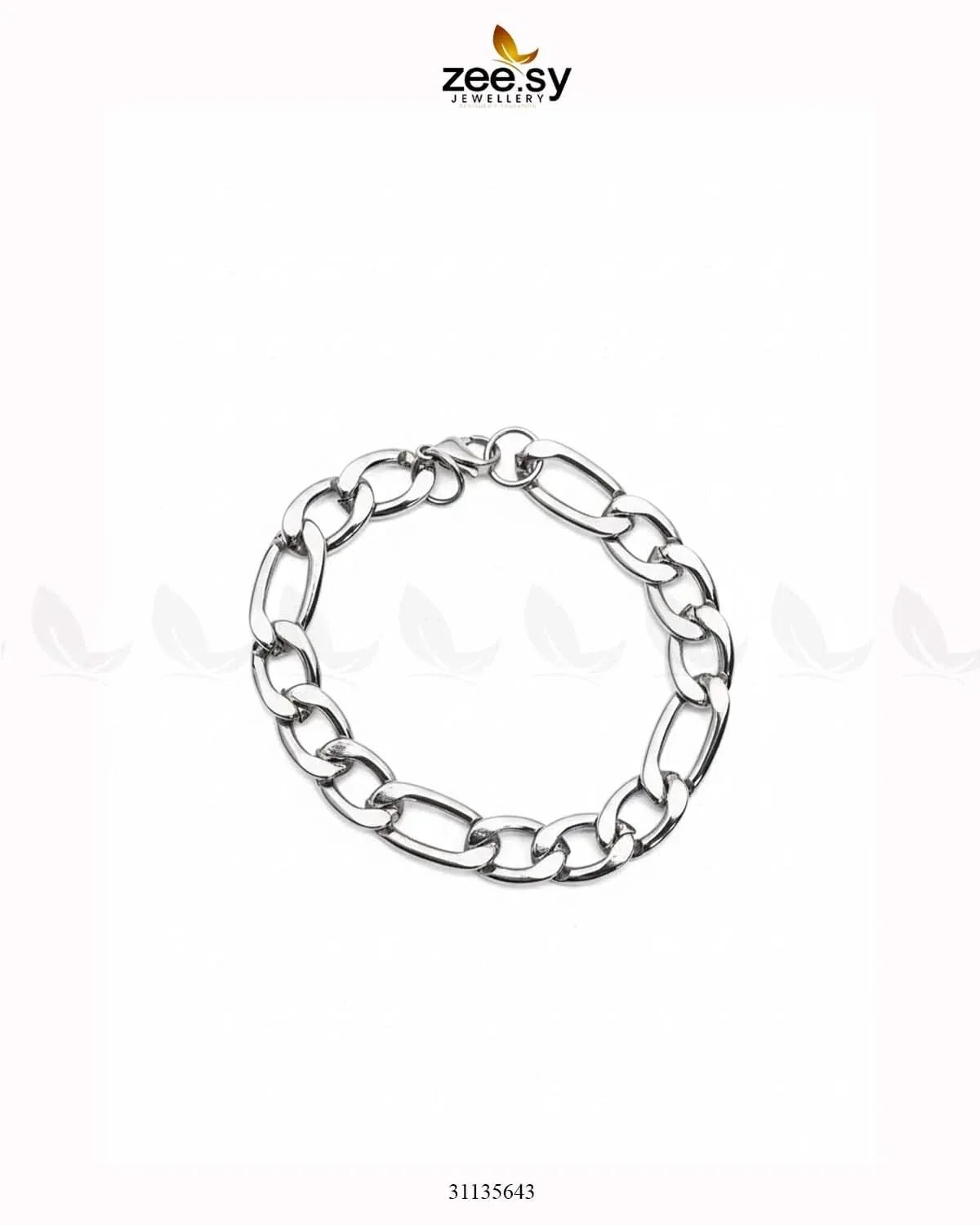 Nova Medium Cheeky Bracelet for Men Silver Bracelet - Zeesy Jewellery Pakistan | Premium Artificial & Imitation Jewellery
