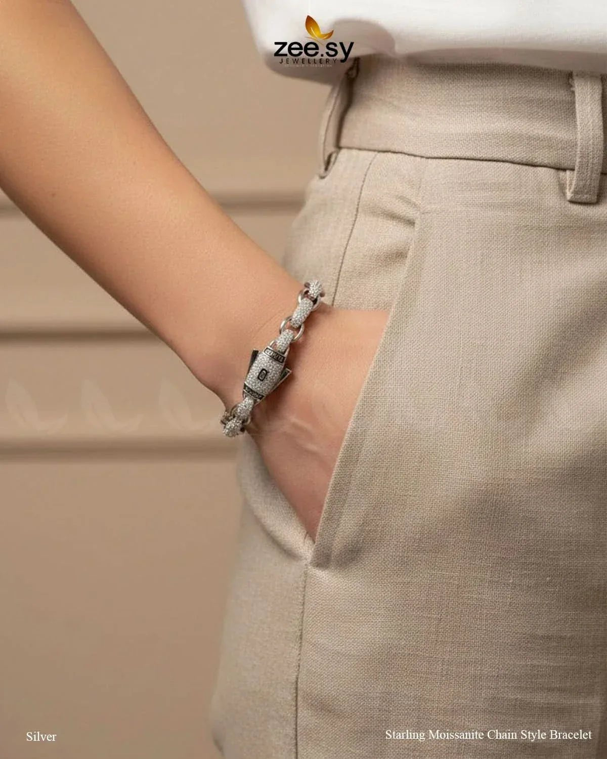 Starling Moissanite Charm Style Bracelet Bracelet - Zeesy Jewellery Pakistan | Premium Artificial & Imitation Jewellery