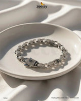 Starling Moissanite Charm Style Bracelet Silver Bracelet - Zeesy Jewellery Pakistan | Premium Artificial & Imitation Jewellery