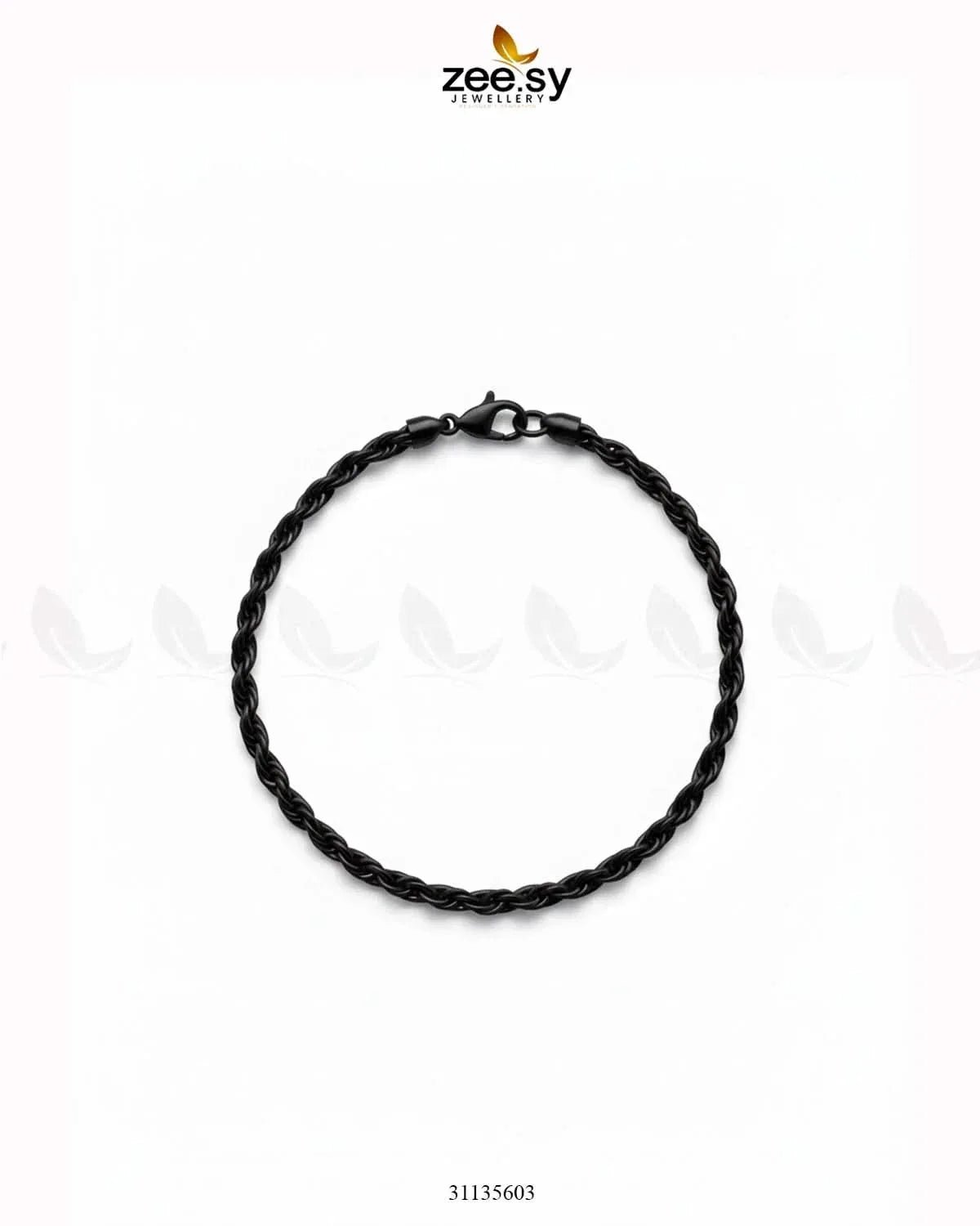 Storm Small Rope Bracelet for Men Black Bracelet - Zeesy Jewellery Pakistan | Premium Artificial & Imitation Jewellery