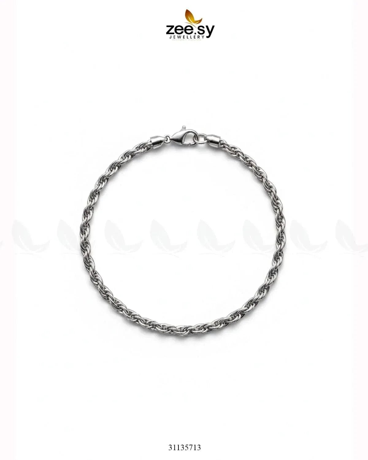 Storm Small Rope Bracelet for Men Silver Bracelet - Zeesy Jewellery Pakistan | Premium Artificial & Imitation Jewellery