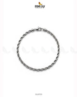 Storm Small Rope Bracelet for Men Silver Bracelet - Zeesy Jewellery Pakistan | Premium Artificial & Imitation Jewellery