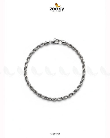 Storm Small Rope Bracelet for Men Silver Bracelet - Zeesy Jewellery Pakistan | Premium Artificial & Imitation Jewellery
