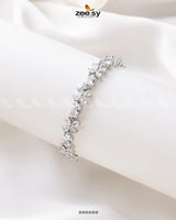 Lisianthus Bracelet Sliver White Bracelet - Zeesy Jewellery Pakistan | Premium Artificial & Imitation Jewellery