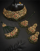 Primrose Bridal Set Green Bridal Set - Zeesy Jewellery Pakistan | Premium Artificial & Imitation Jewellery