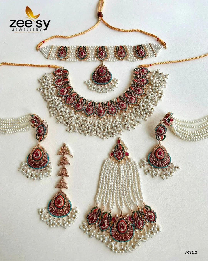 Heer's Bridal Set Bridal Set - Zeesy Jewellery Pakistan | Premium Artificial & Imitation Jewellery