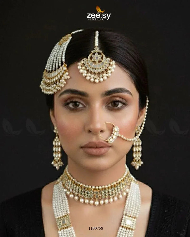 Kundan Bridal-0148 Bridal Set - Zeesy Jewellery Pakistan | Premium Artificial & Imitation Jewellery