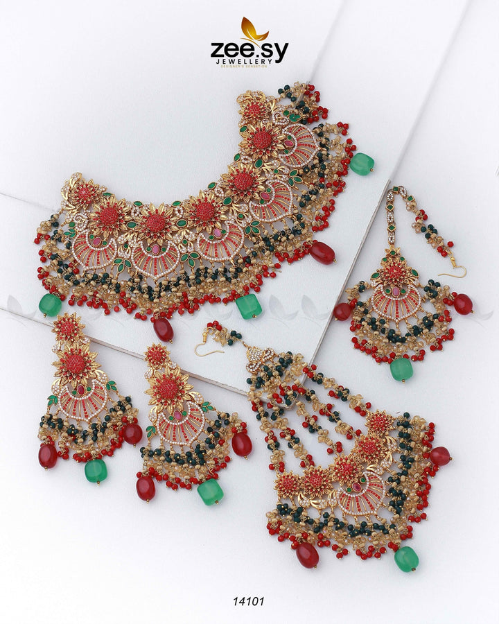 Mamoona's Bridal Set Bridal Set - Zeesy Jewellery Pakistan | Premium Artificial & Imitation Jewellery