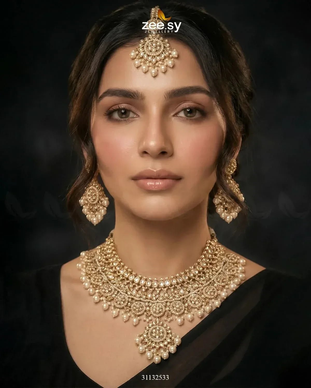 Royal Heritage Kundan Bridal Set Bridal Set - Zeesy Jewellery Pakistan | Premium Artificial & Imitation Jewellery
