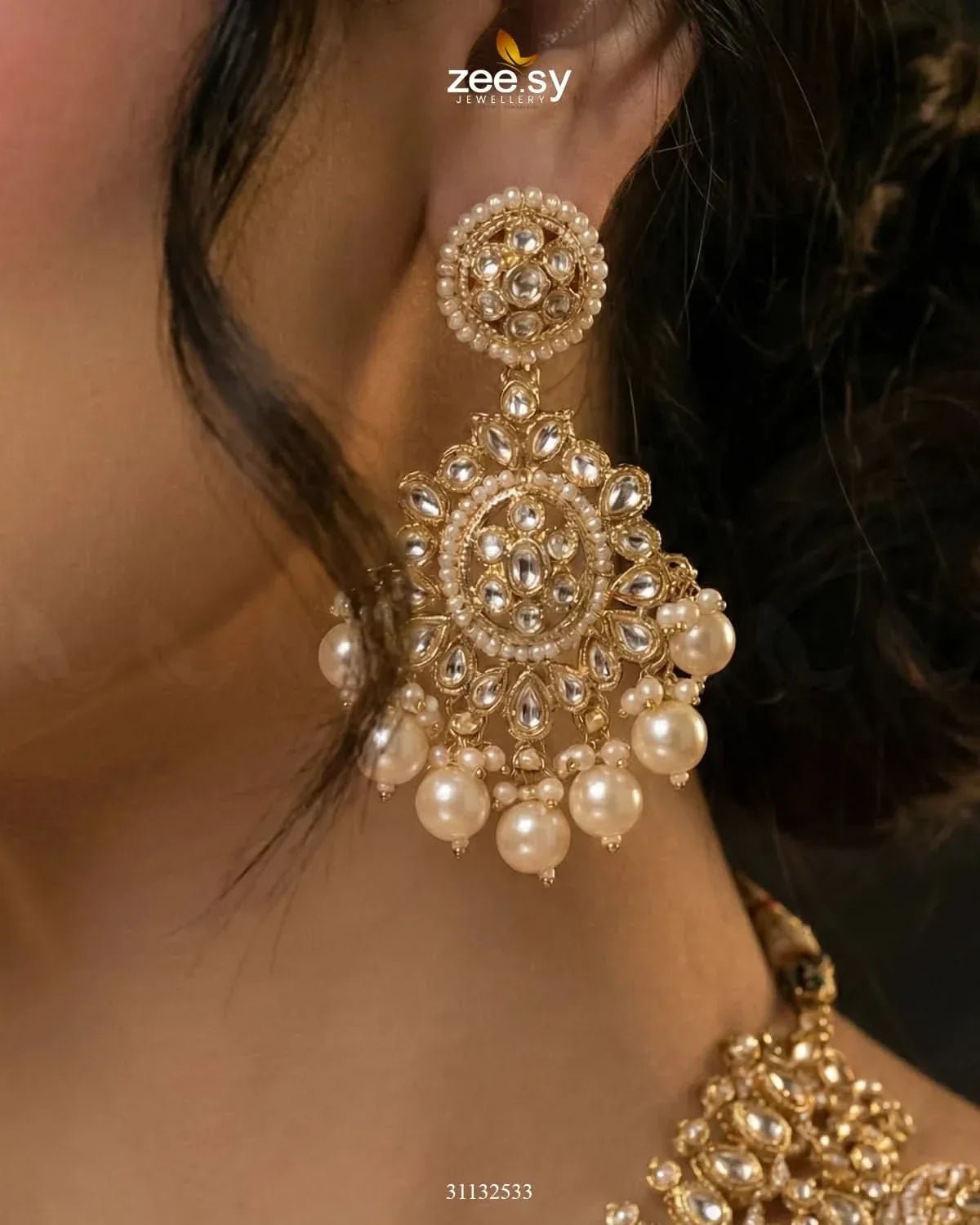 Royal Heritage Kundan Bridal Set Bridal Set - Zeesy Jewellery Pakistan | Premium Artificial & Imitation Jewellery