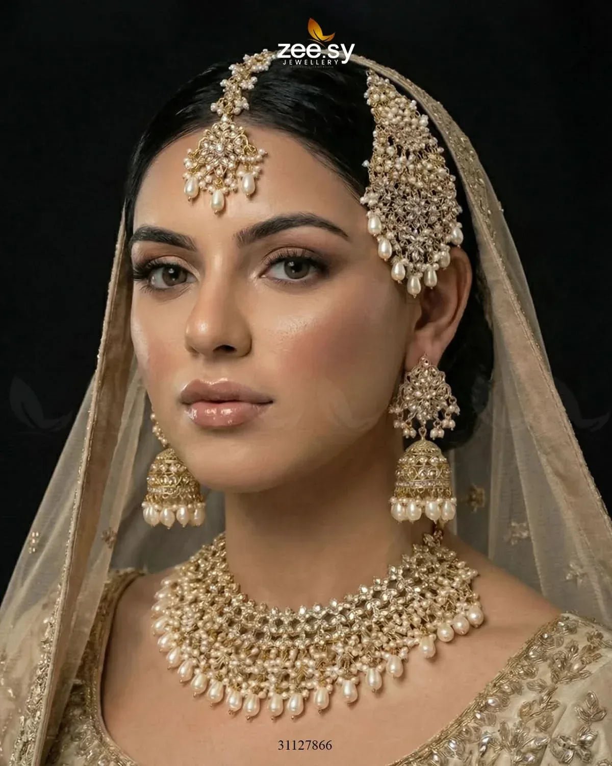 Imperial Malachite Gems Bridal Set Bridal Set - Zeesy Jewellery Pakistan | Premium Artificial & Imitation Jewellery