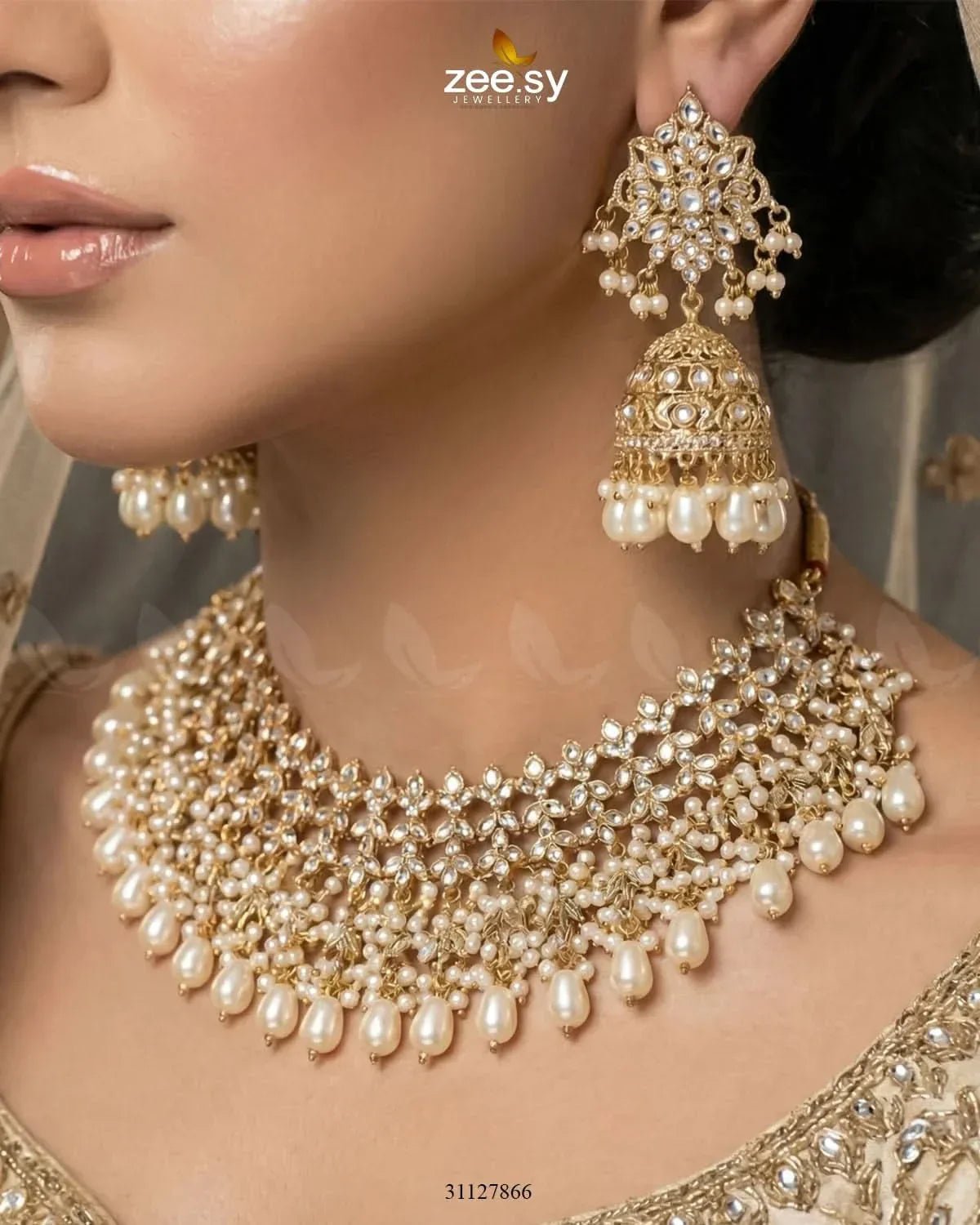 Imperial Malachite Gems Bridal Set Bridal Set - Zeesy Jewellery Pakistan | Premium Artificial & Imitation Jewellery