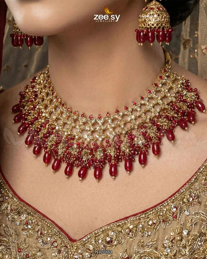 Imperial Malachite Gems Bridal Set Bridal Set - Zeesy Jewellery Pakistan | Premium Artificial & Imitation Jewellery
