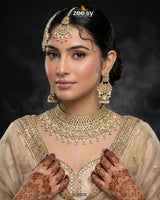 Eminent Wide Gilded Bridal Set Bridal Set - Zeesy Jewellery Pakistan | Premium Artificial & Imitation Jewellery